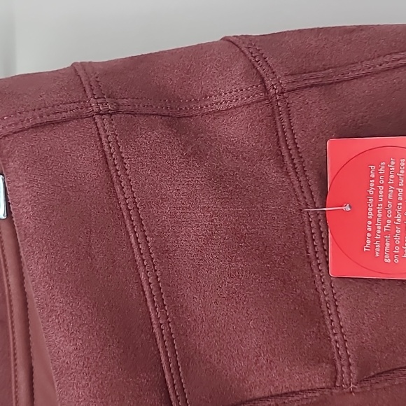 NWT Spanx faux suede leggings rich rose, pink size medium tall - Picture 5 of 10